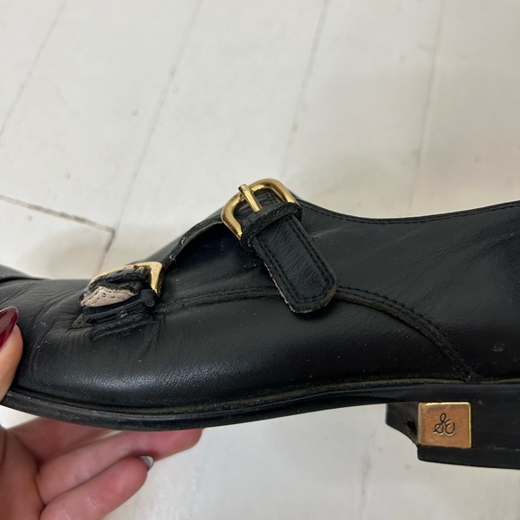 Black Leather Monk Strap Loafers (Sam Edelman) - Picture 10 of 14